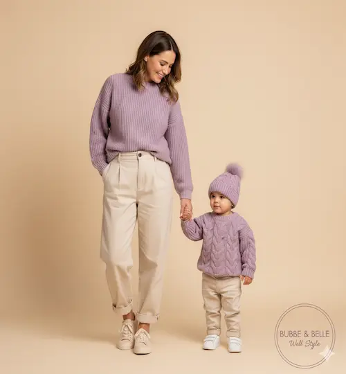 matching lavender mom and kid bubbe and belle collection