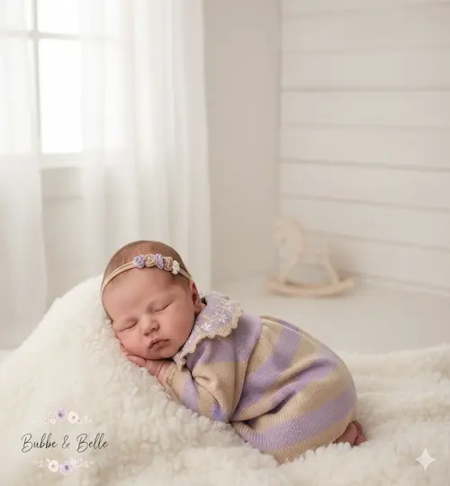 newborn girl in bubbe and belle